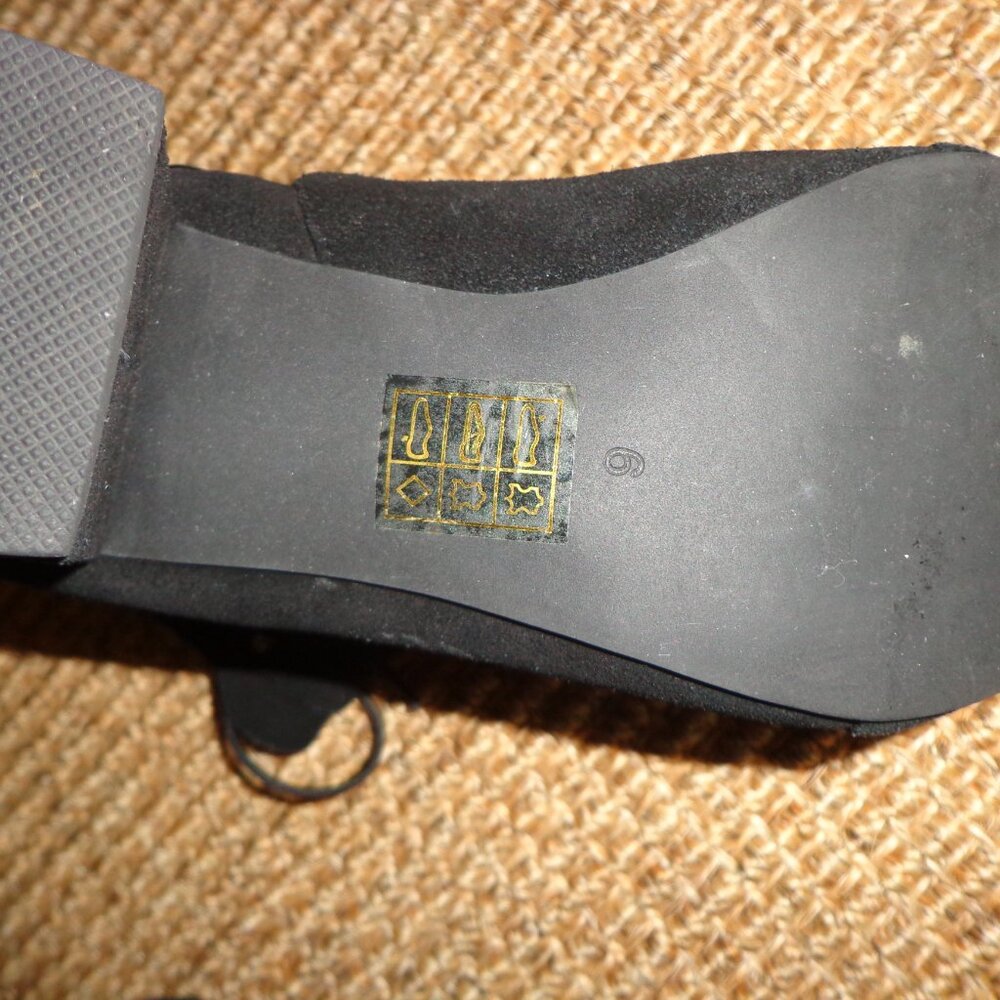 NWT Jeffrey Campbell Serpico Suede Ankle Booties 6M Black Back Zip Closure - Picture 16 of 16